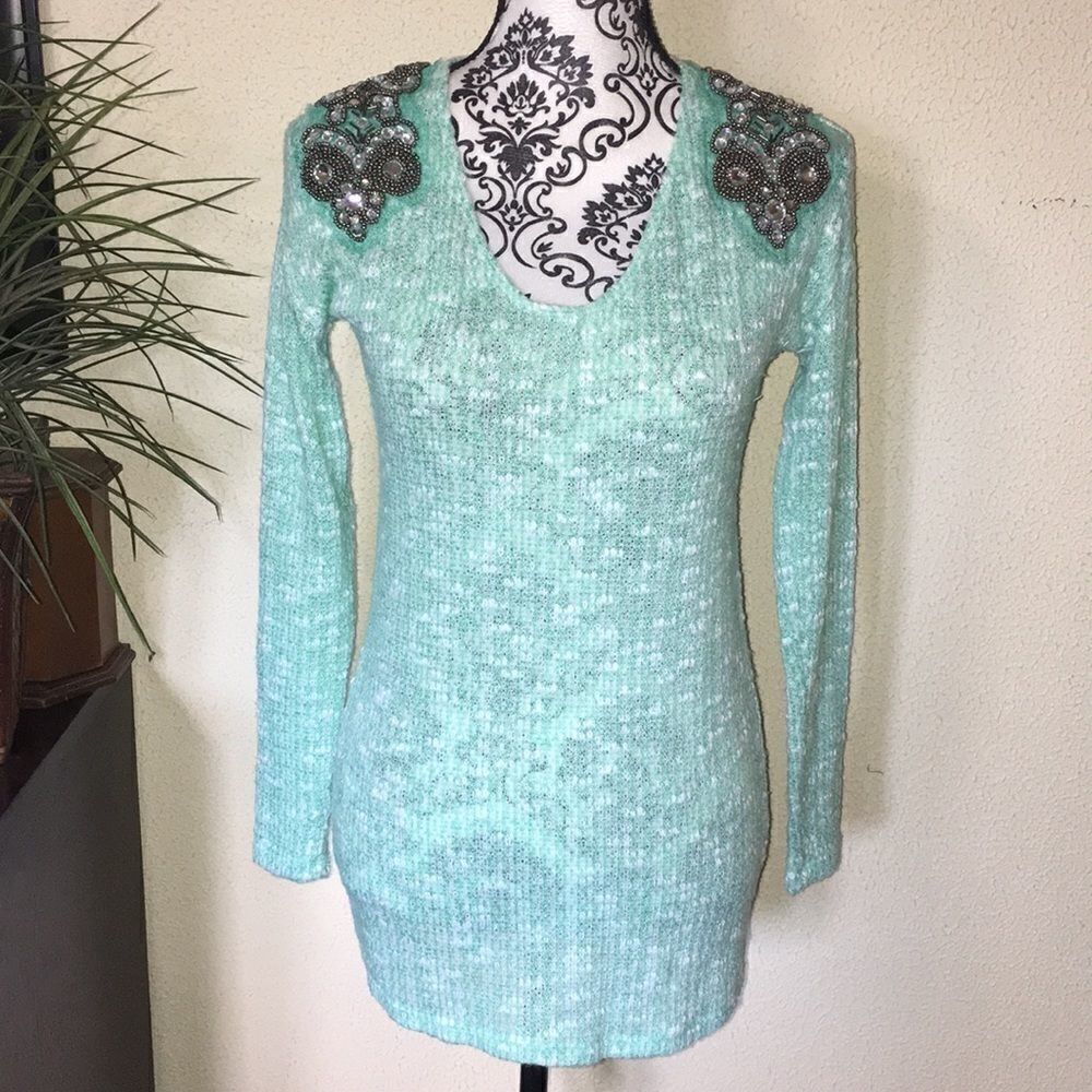 Vintage 90’s Bling Beaded Tunic Top